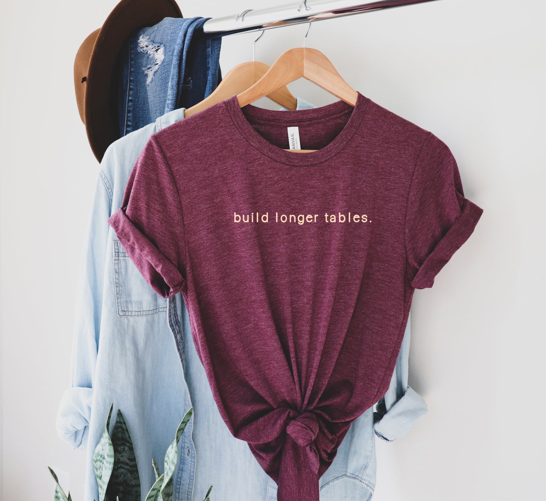 Build Longer Tables T-Shirt – Minimalist Premium Triblend Unisex Tee