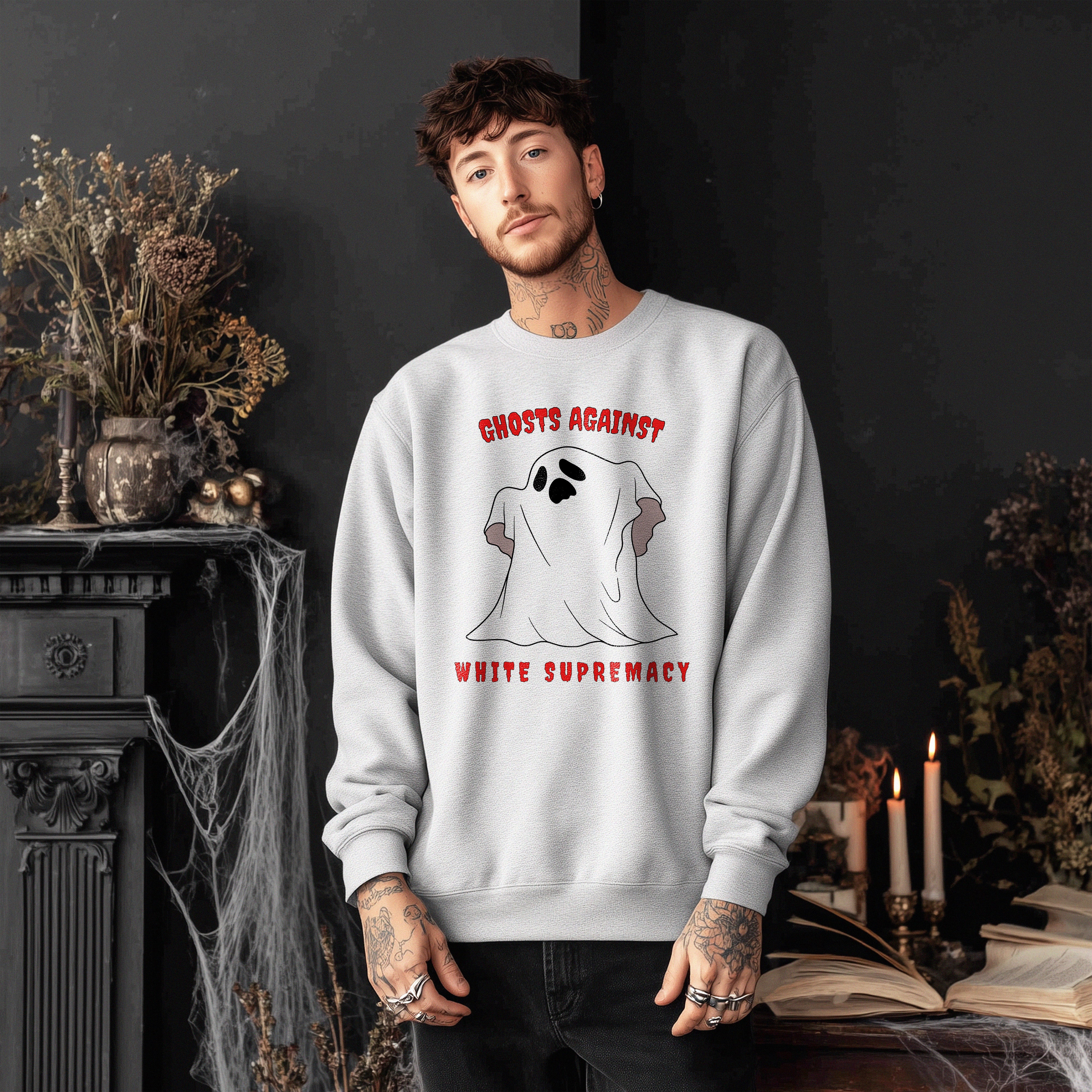 Ghosts Against White Supremacy Premium Sweatshirt