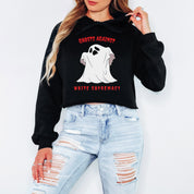 Ghosts Against White Supremacy Women's Crop Hoodie