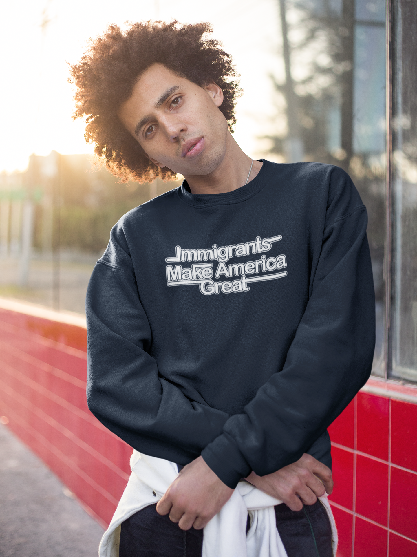 Immigrants Make America Great Premium Sweatshirt