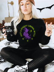 Just a Spooky Liberal Witch Sweatshirt