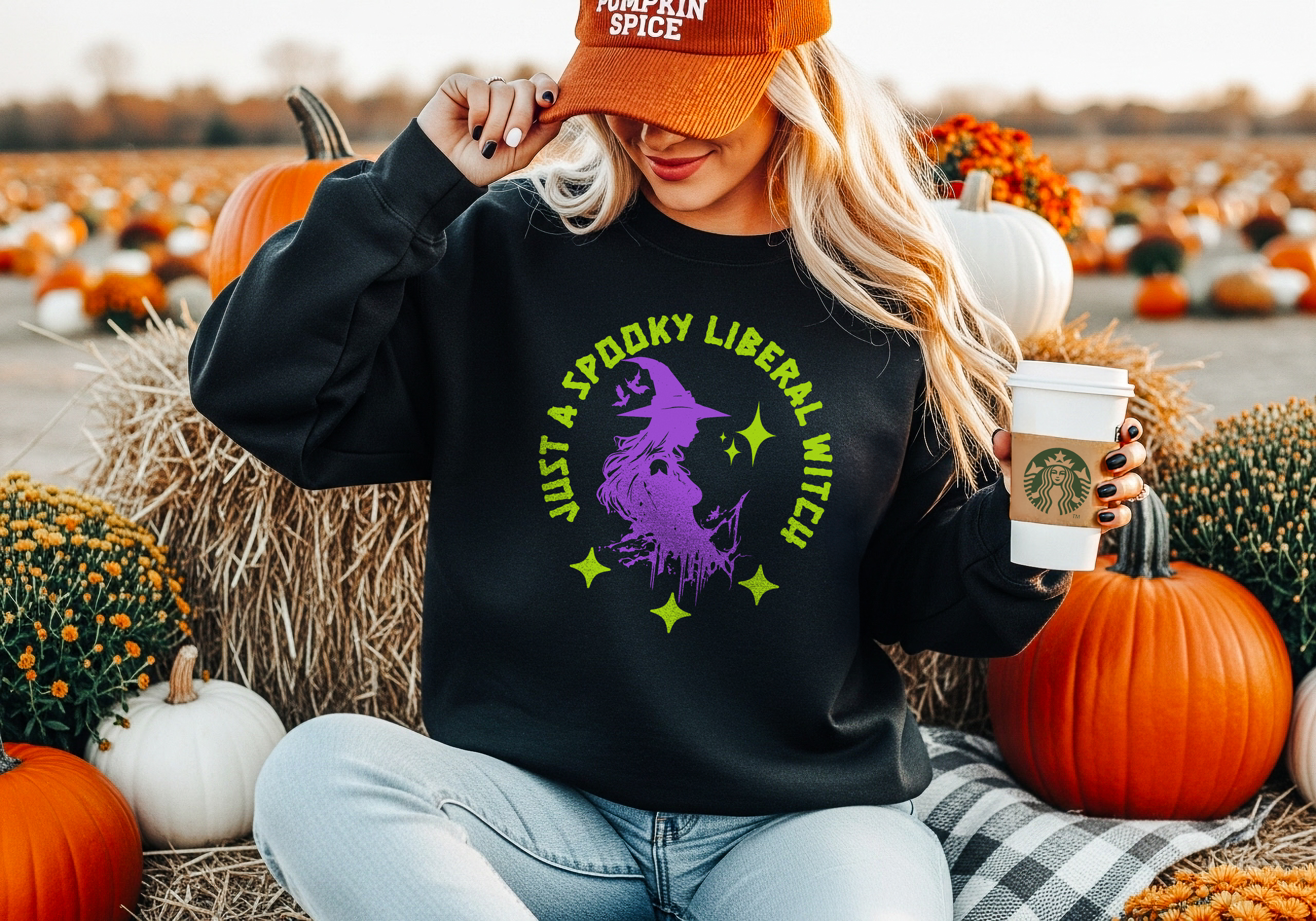 Just a Spooky Liberal Witch Sweatshirt