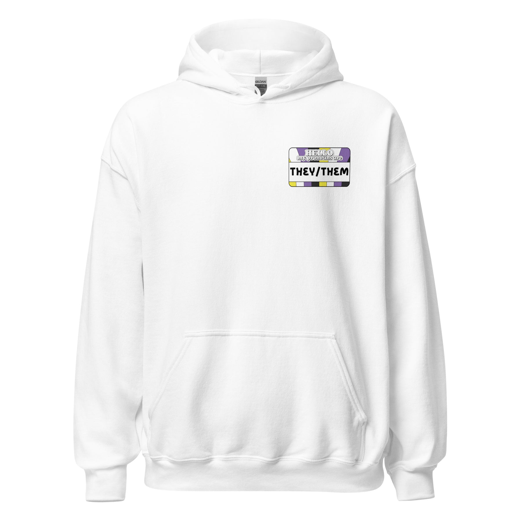 They/Them Pronouns Non Binary Pride Hoodie