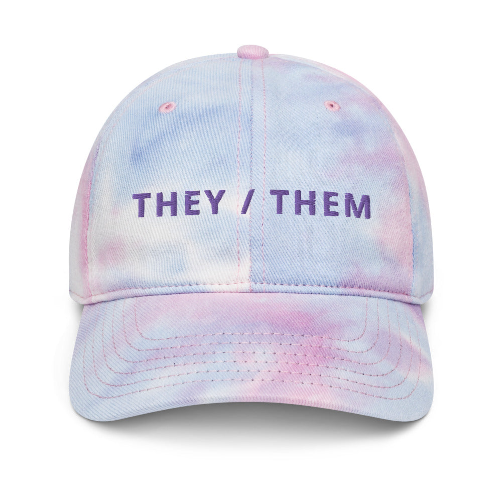 They / Them Pronouns Tie Dye Hat