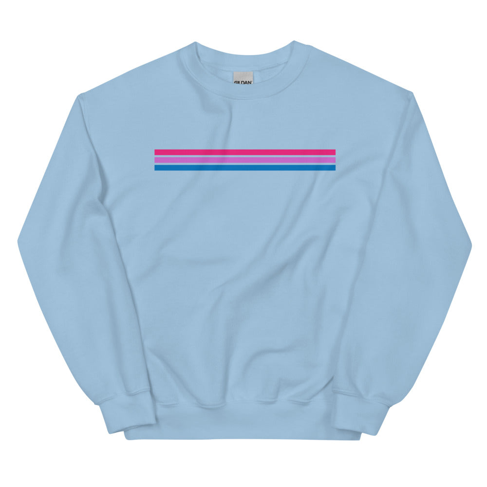 Bi Pride Stripes Minimalist Sweatshirt