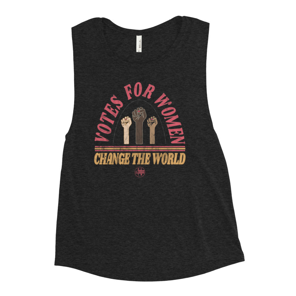 Votes For Women Change the World Women's Muscle Tank