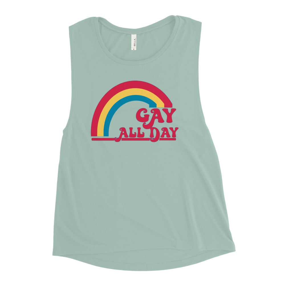 Gay All Day Women's Muscle Tank