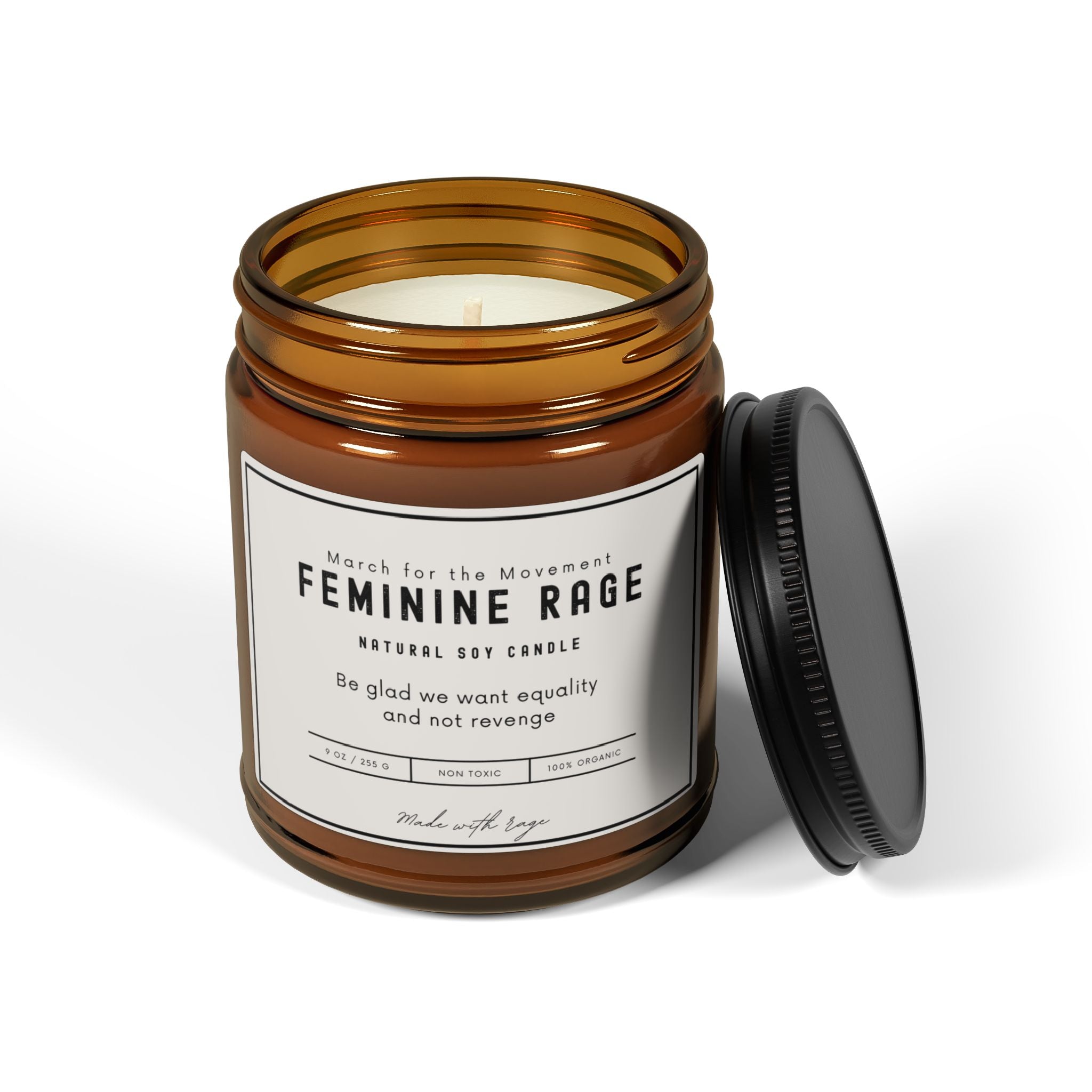 Empowering Feminine Rage Scented Soy Candle, Eco-Friendly Candles, Aromatherapy Gift, Feminist Decor, Home Fragrance, Self-Care Treat