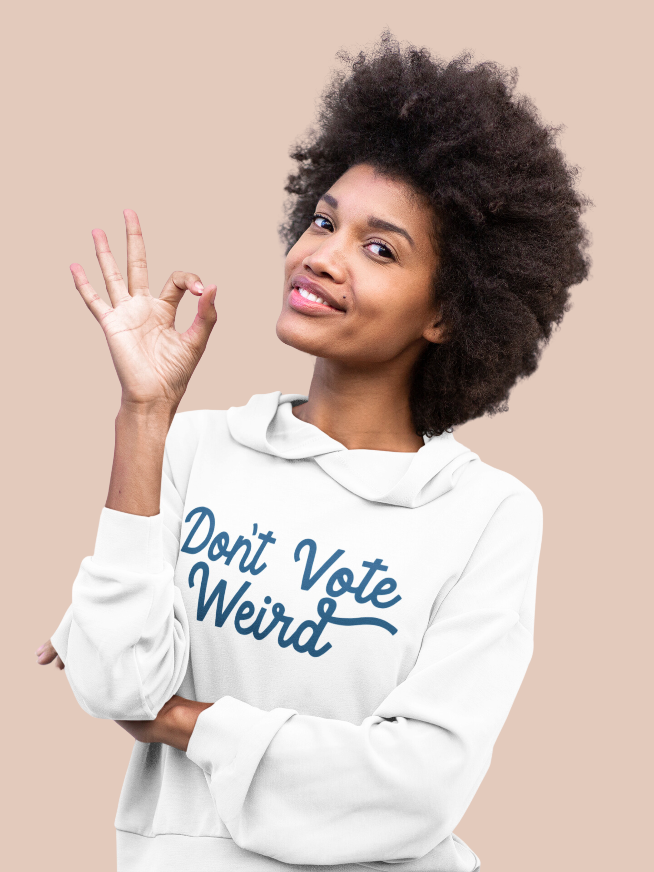 Don't Vote Weird Super Soft Cozy Hoodie | Harris Walz 2024