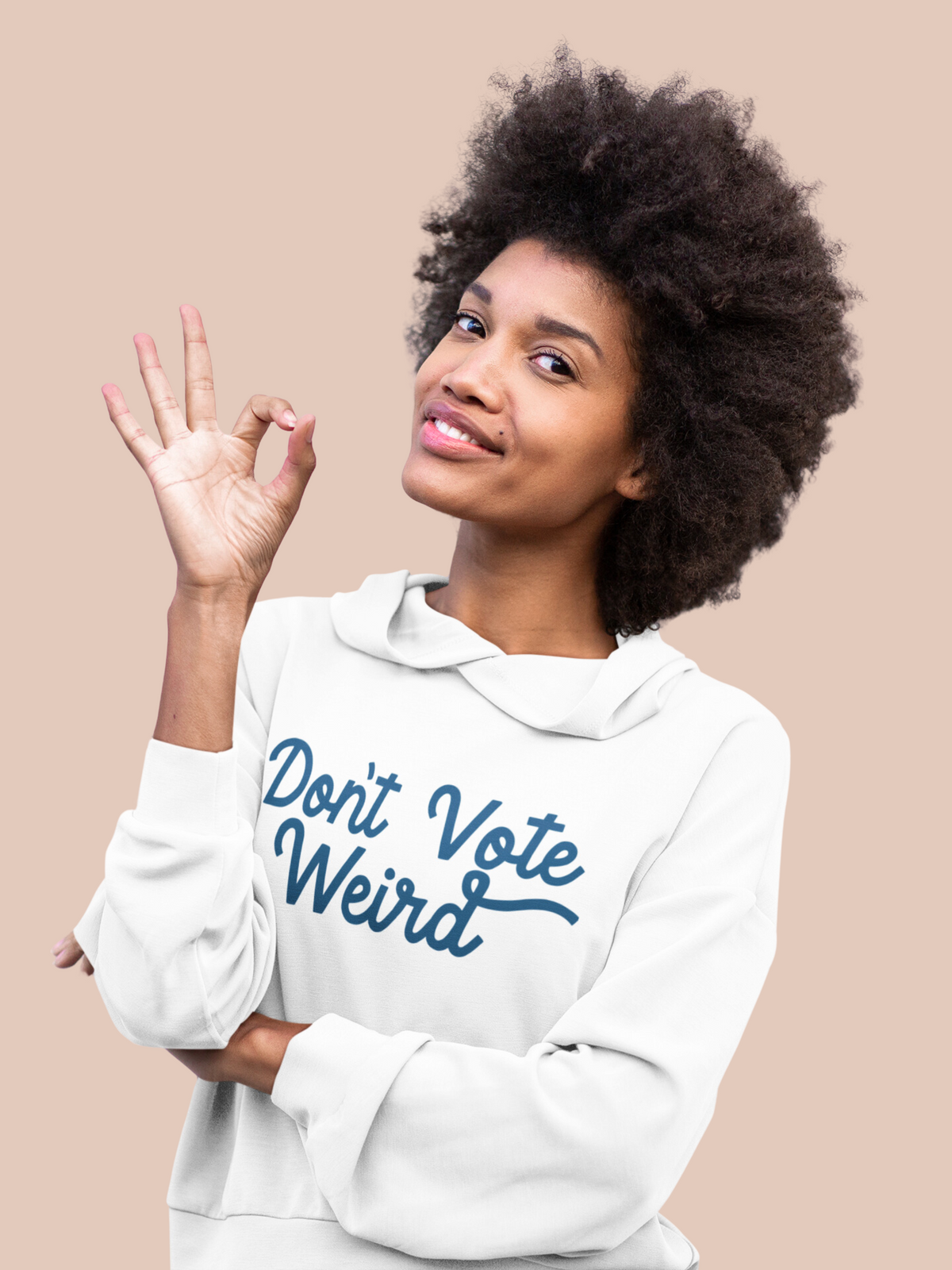 Don't Vote Weird Super Soft Cozy Hoodie | Harris Walz 2024