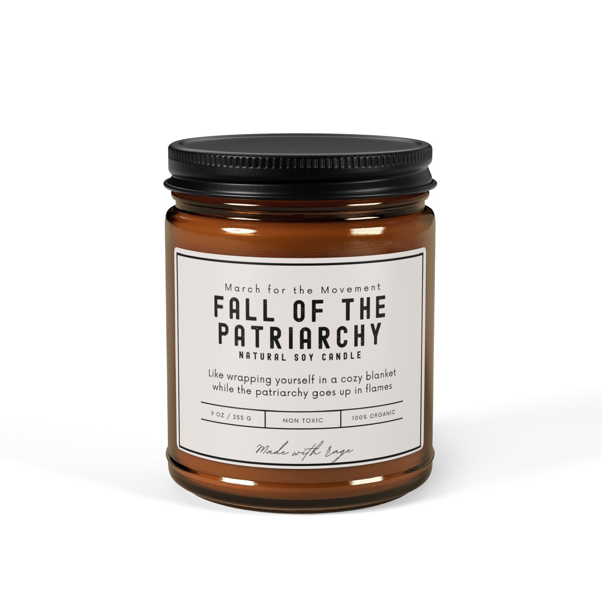 Empowering Scented Candle - Fall of the Patriarchy, Soy Wax, Relaxation, Gift for Activists, Eco-friendly Home Decor