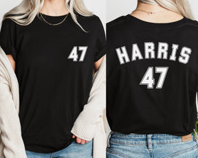 Harris 47 Front and Back T-Shirt | Kamala for President