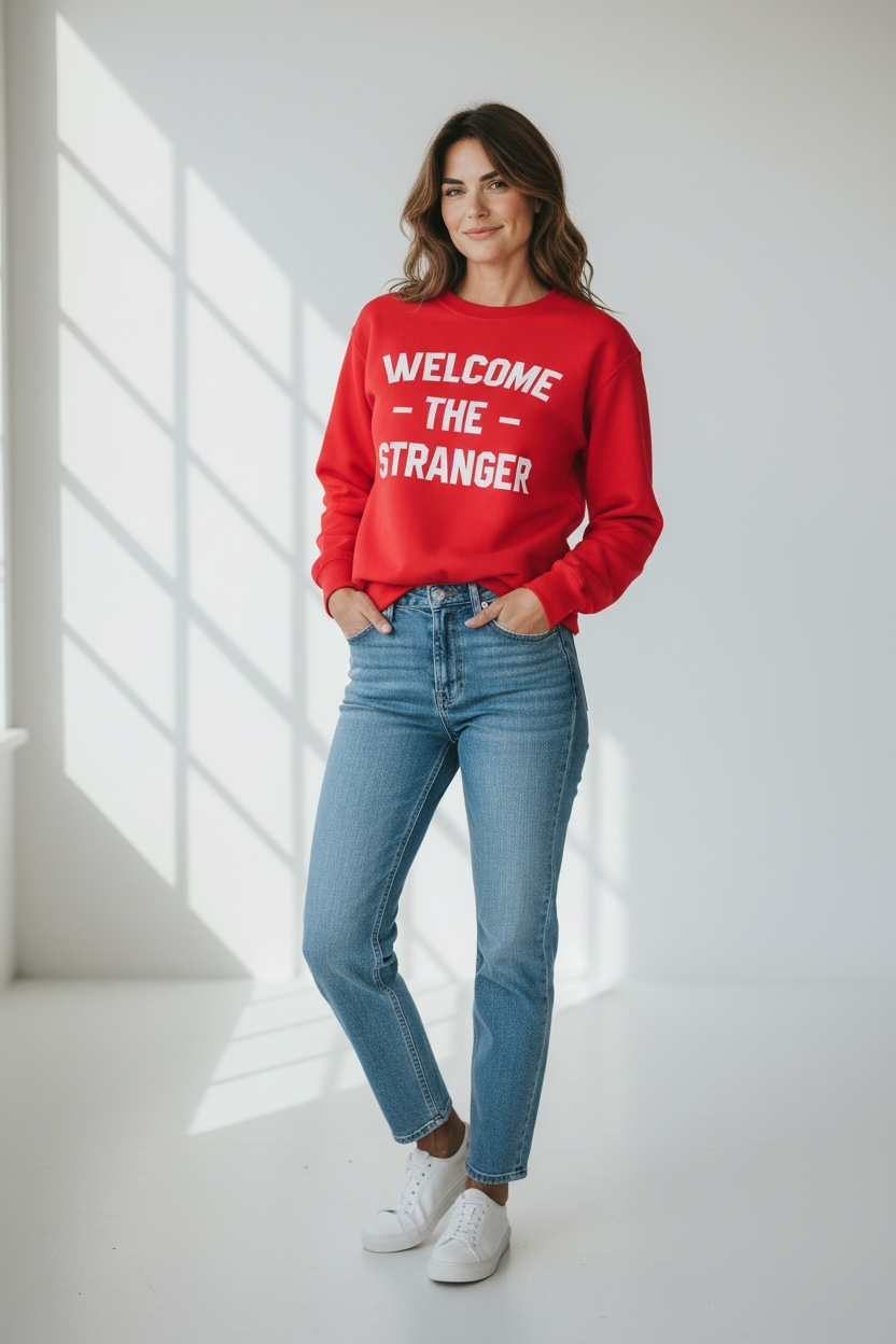 Welcome The Stranger - Premium Unisex Sweatshirt
