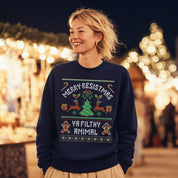 Merry Resistmas Ya Filthy Animal Premium Crew Neck Sweatshirt