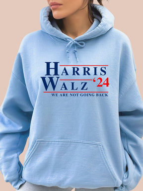 Kamala Harris Tim Walz We Are Not Going Back Unisex Hoodie