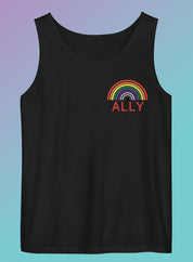 Ally Rainbow Unisex Garment-Dyed Tank Top