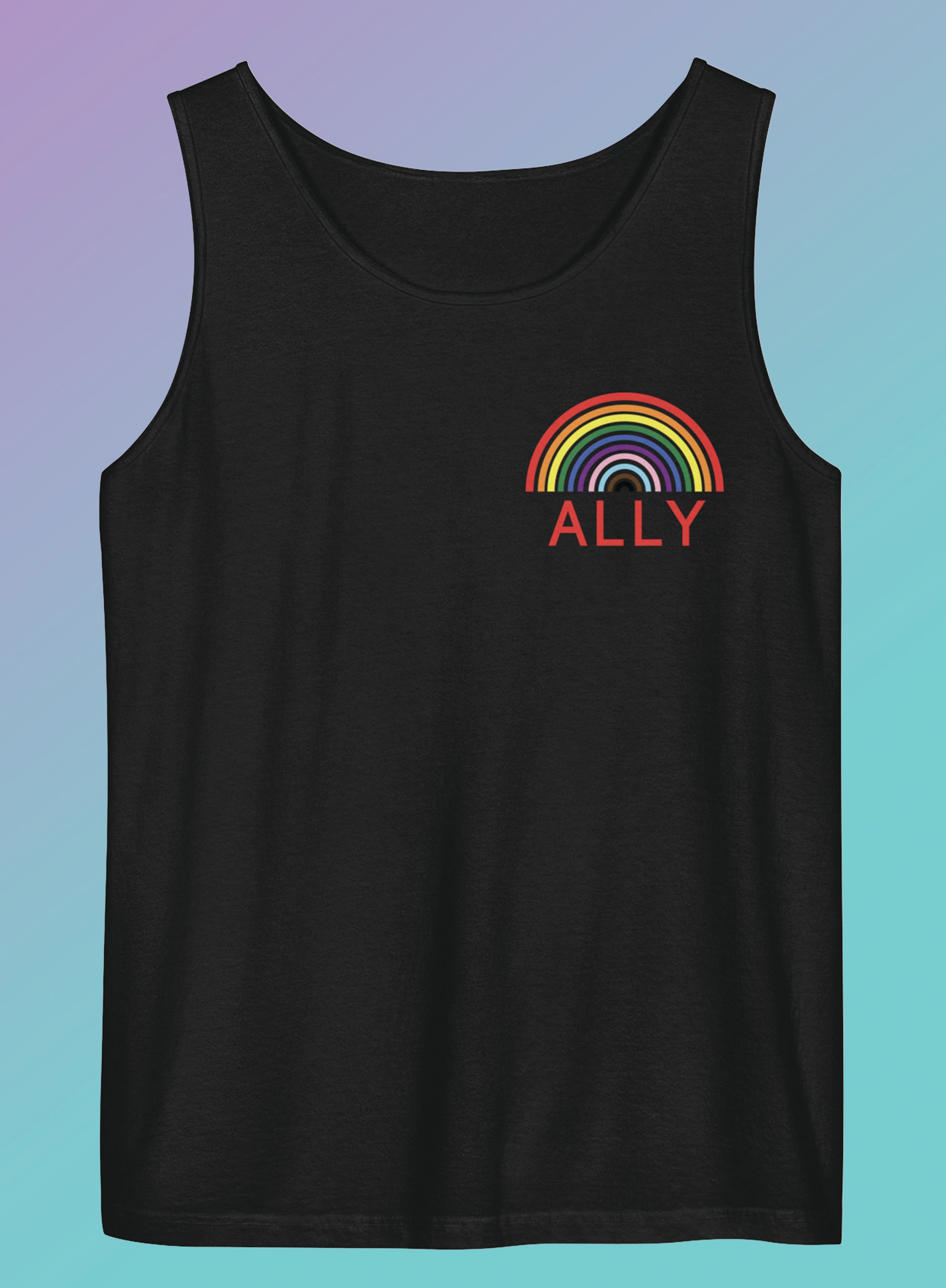 Ally Rainbow Unisex Garment-Dyed Tank Top