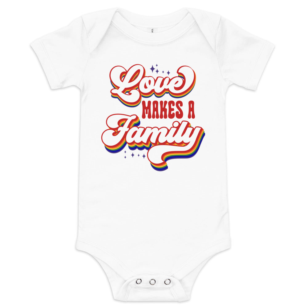 Love Makes a Family Baby Bodysuit