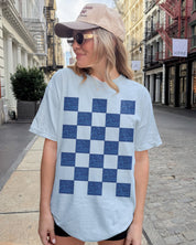 Blue Wave Checkerboard Comfort Colors® T-Shirt