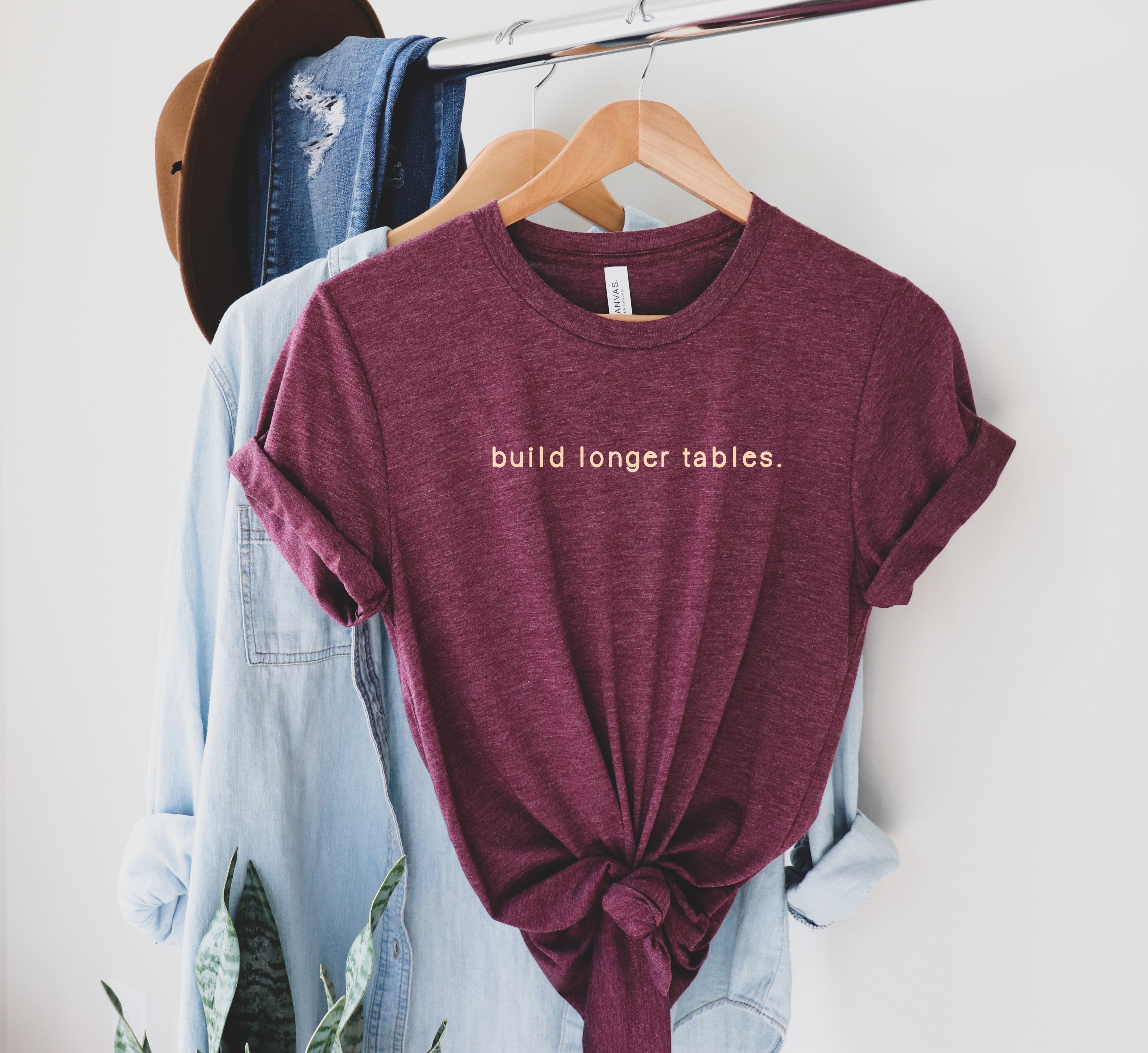 Build Longer Tables T-Shirt – Minimalist Premium Triblend Unisex Tee