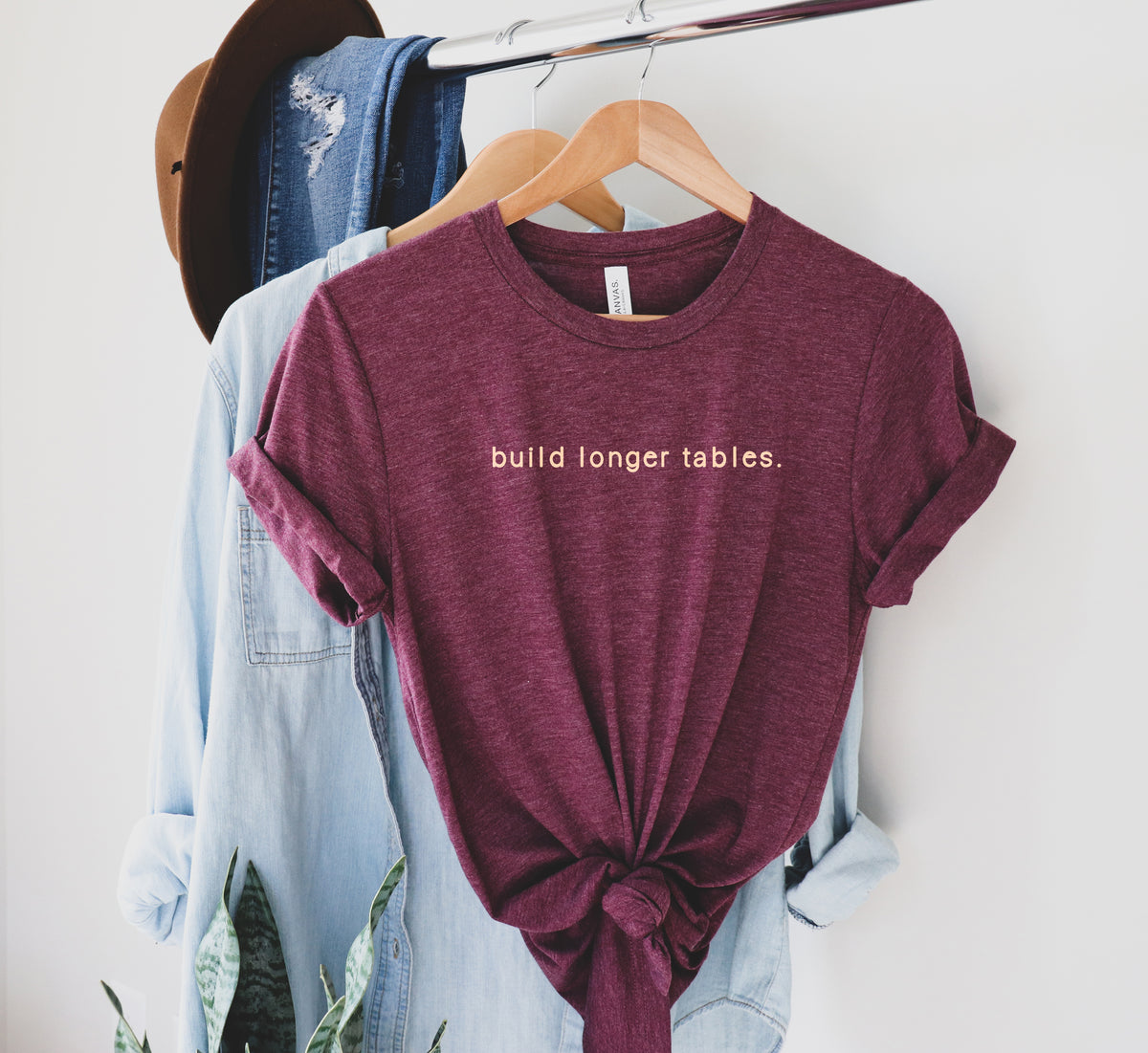 Build Longer Tables T-Shirt – Minimalist Premium Triblend Unisex Tee
