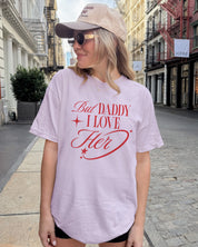 But Daddy I Love Her — Sapphic Pride Heavyweight T-Shirt