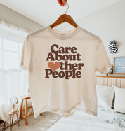 Care About Other People — Women's Heavyweight Boxy Crop Tee