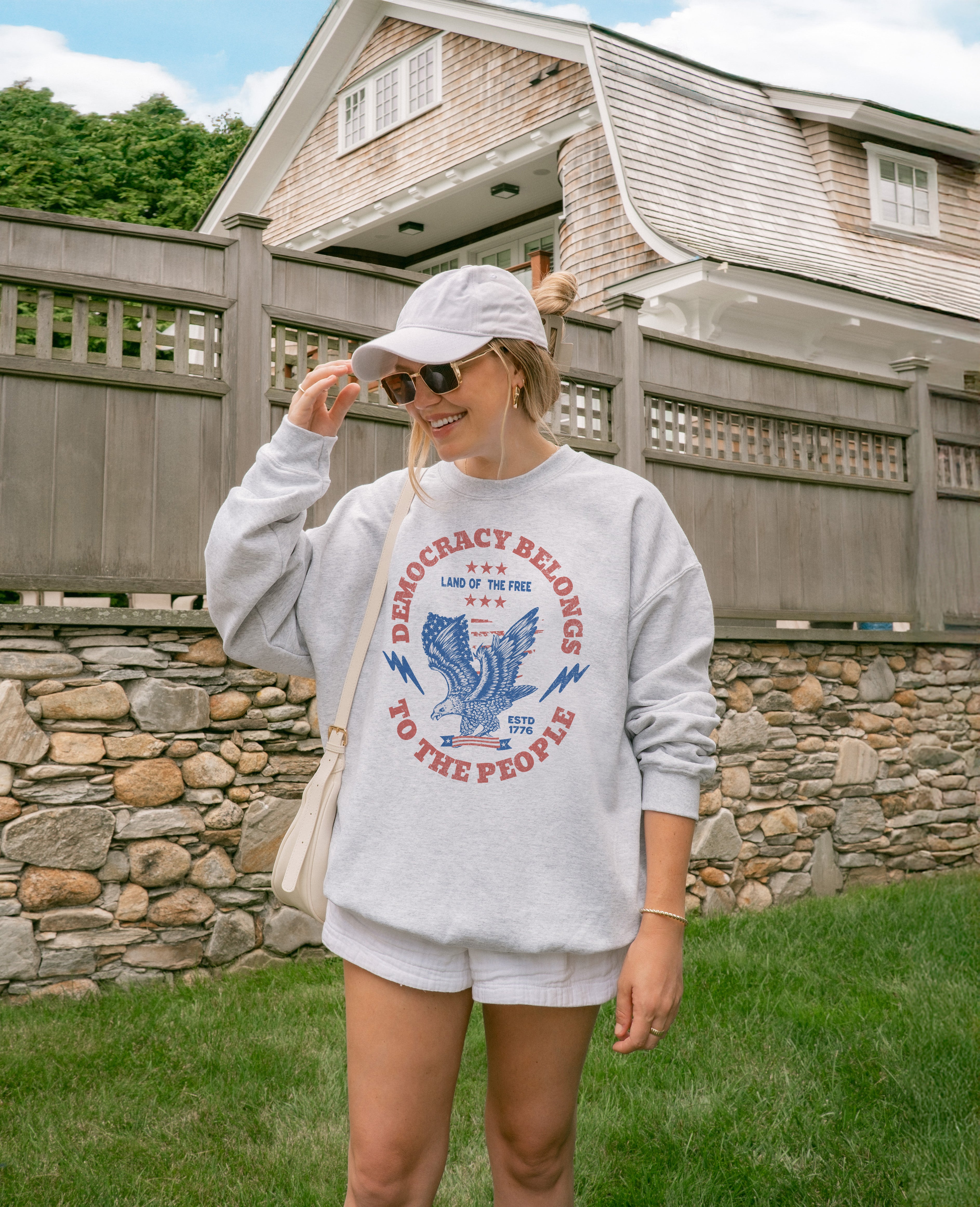 Democracy Belongs To The People Premium Sweatshirt