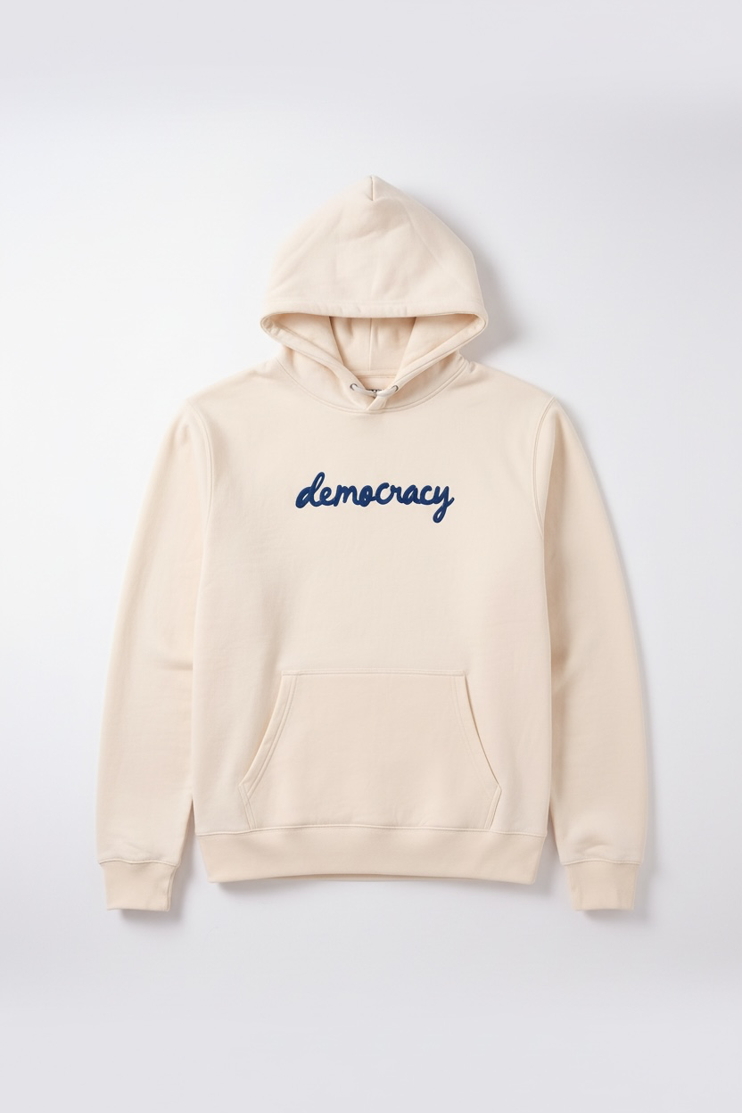 Democracy - Premium Embroidered Heavyweight Hoodie