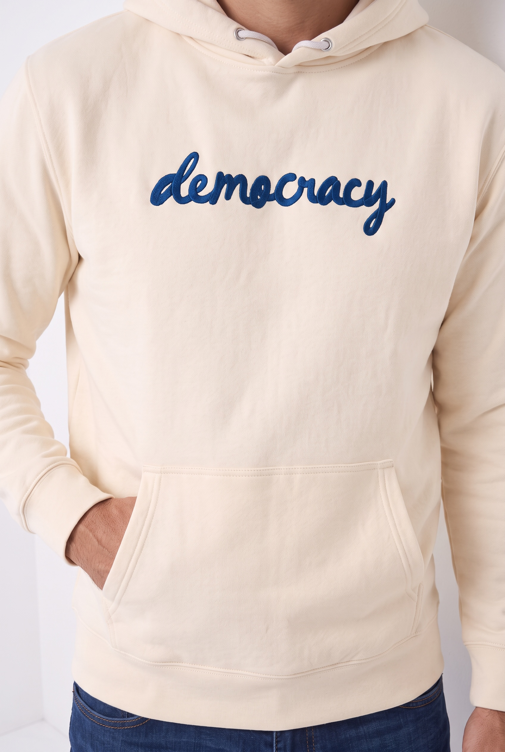 Democracy - Premium Embroidered Heavyweight Hoodie