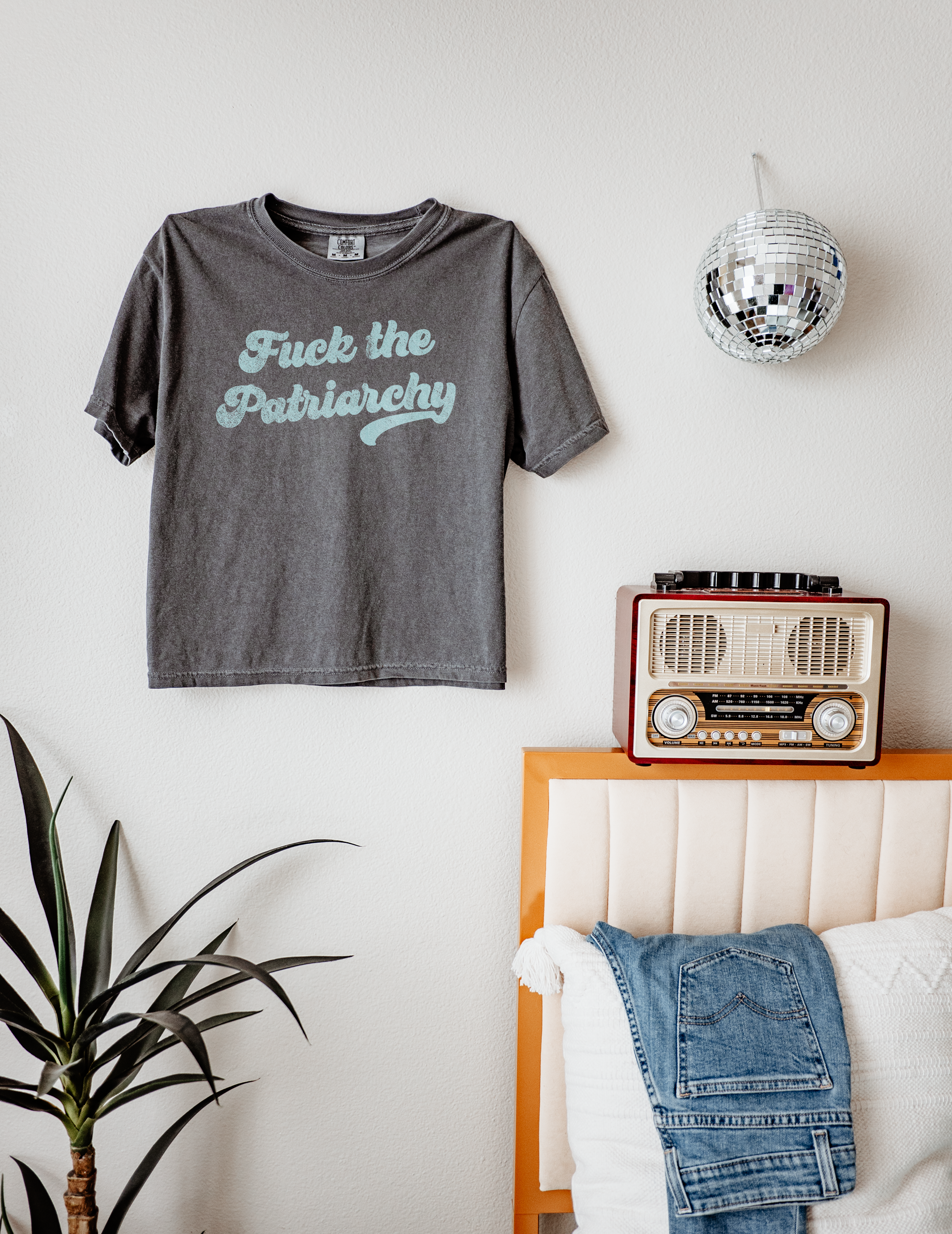 Fuck the Patriarchy Women’s Heavyweight Boxy Crop Tee