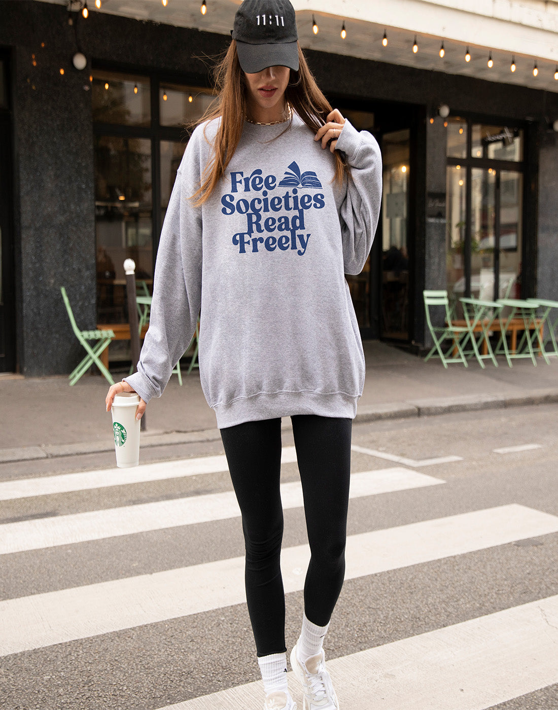 Free Societies Read Freely Premium Crew Neck Sweatshirt
