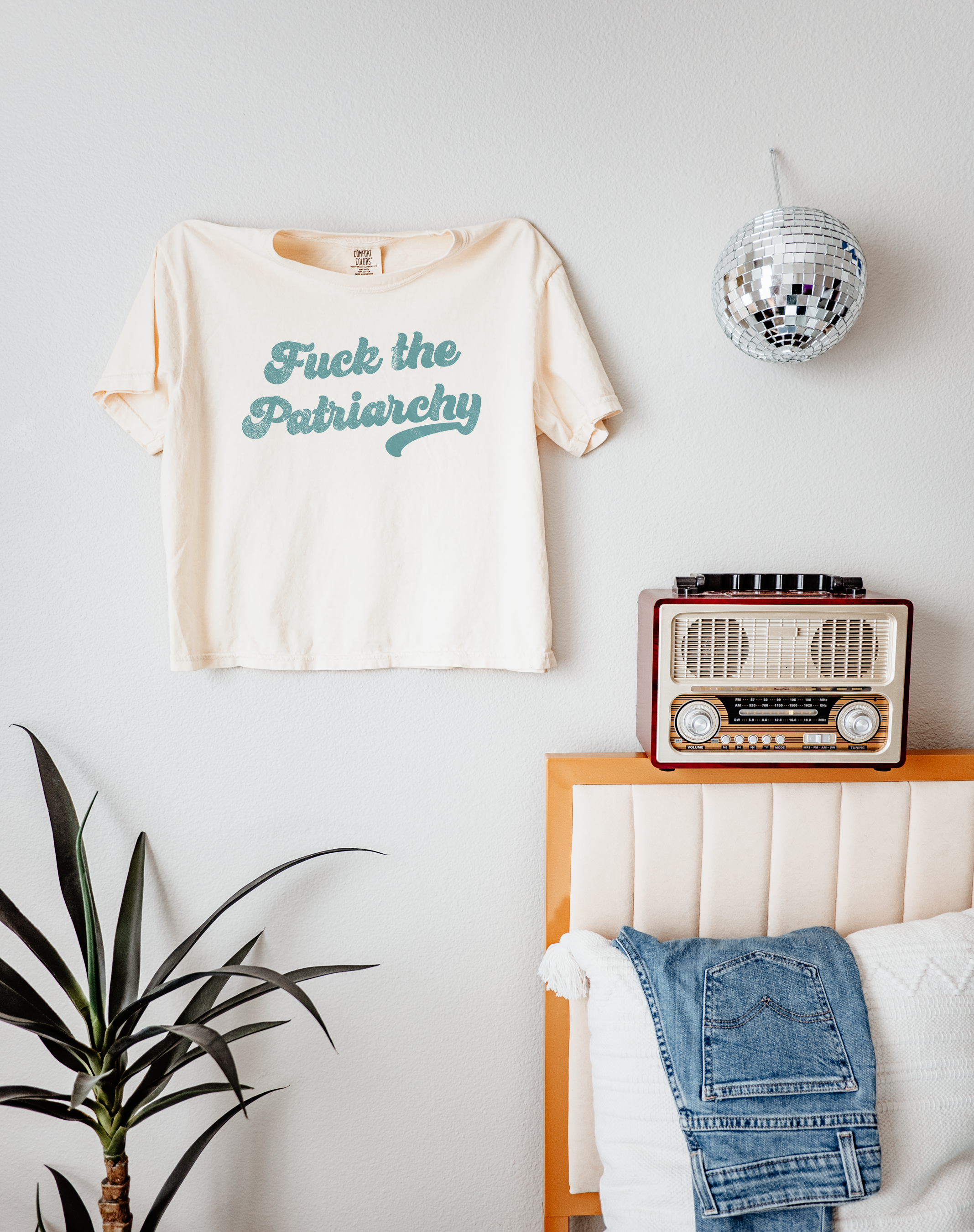 Fuck the Patriarchy Women’s Heavyweight Boxy Crop Tee