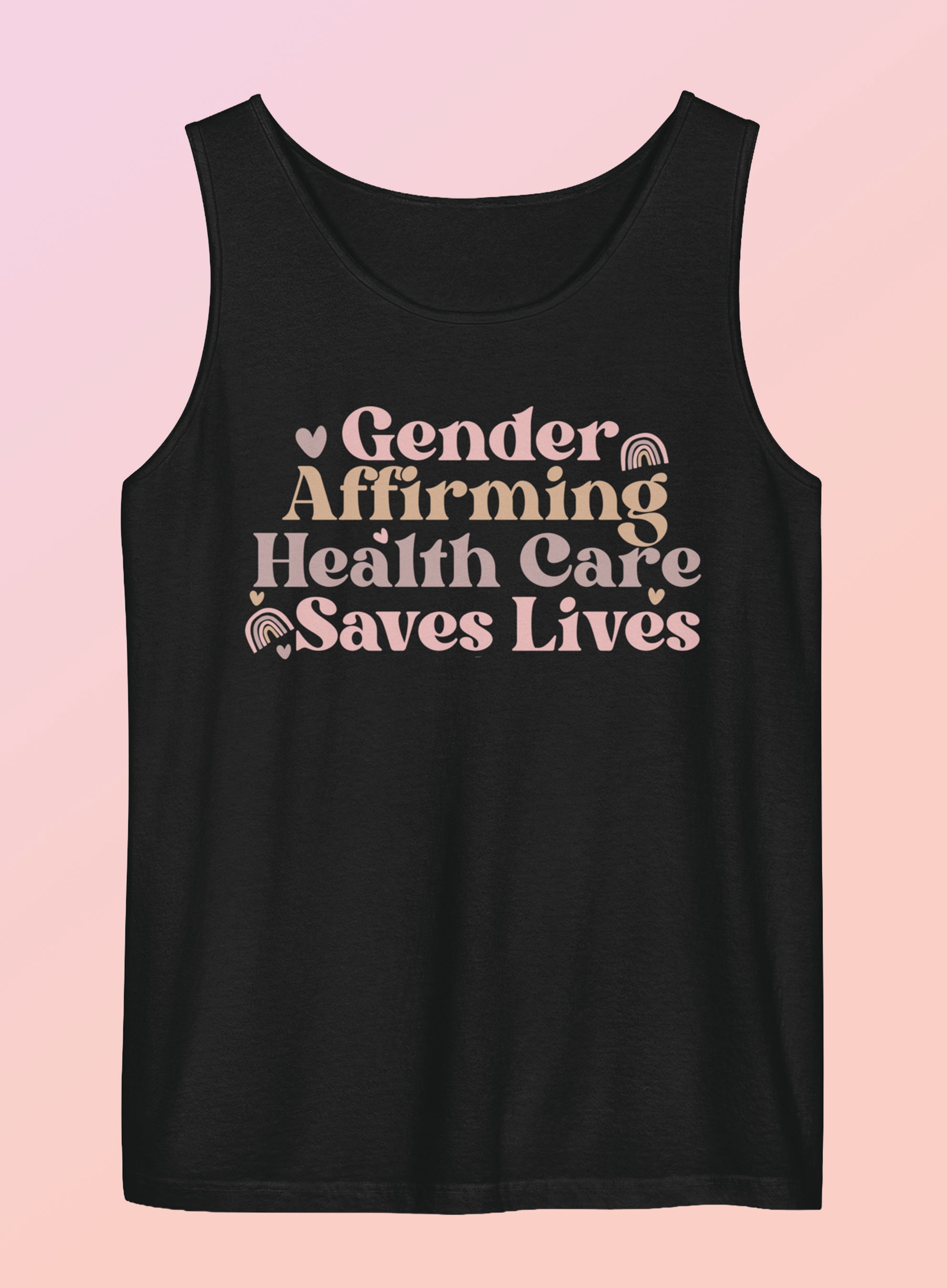 Gender Affirming Healthcare Saves Lives Unisex Garment-Dyed Tank Top