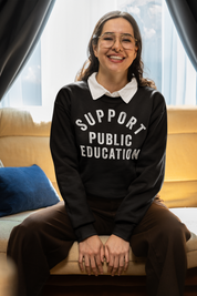 Support Public Education Premium Crew Neck Sweatshirt