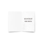 I’m Checking It Twice  (He's On The List) Holiday Card