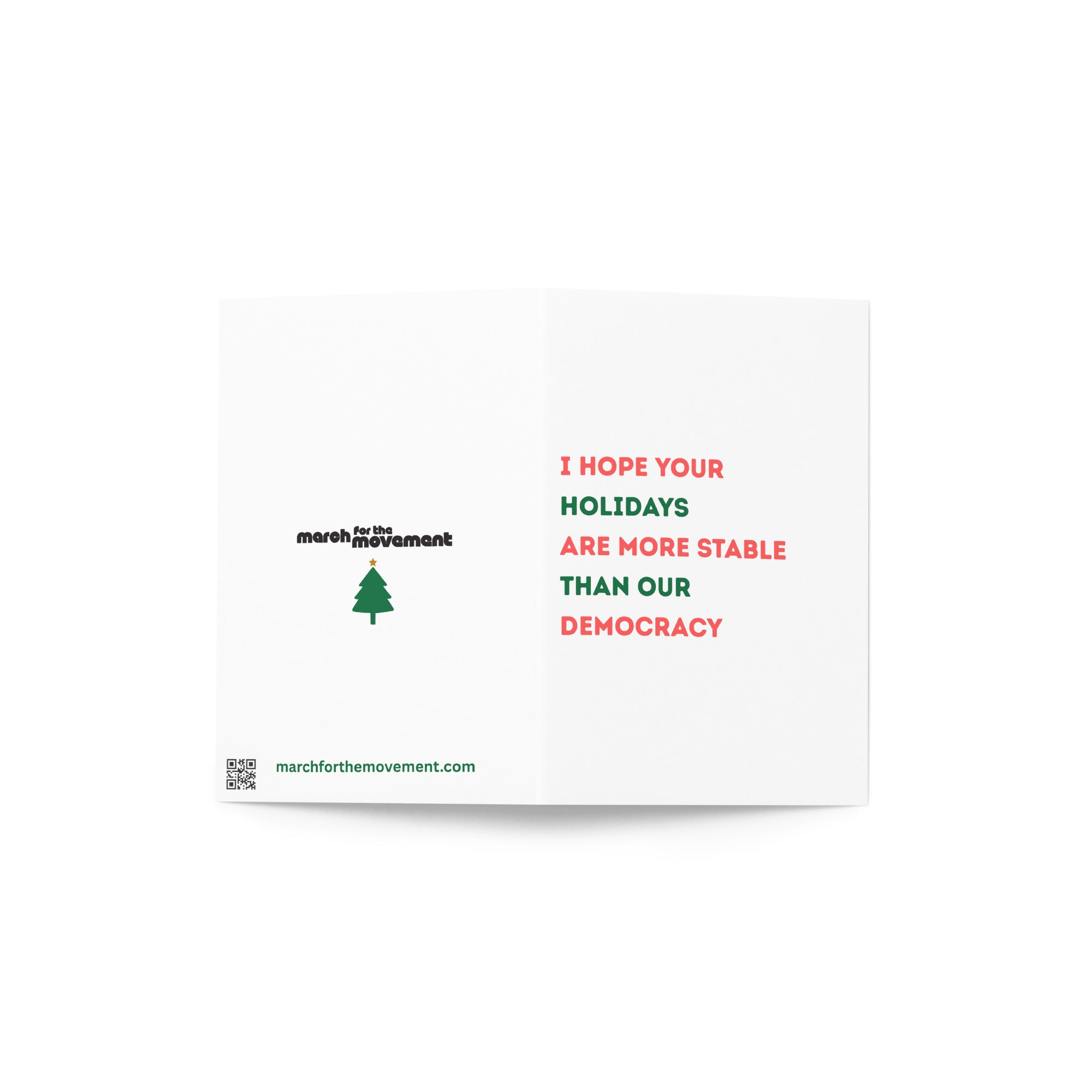 I Hope Your Holidays Are More Stable Than Our Democracy Holiday Card