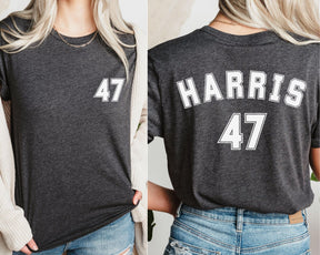 Harris 47 Front and Back T-Shirt | Kamala for President