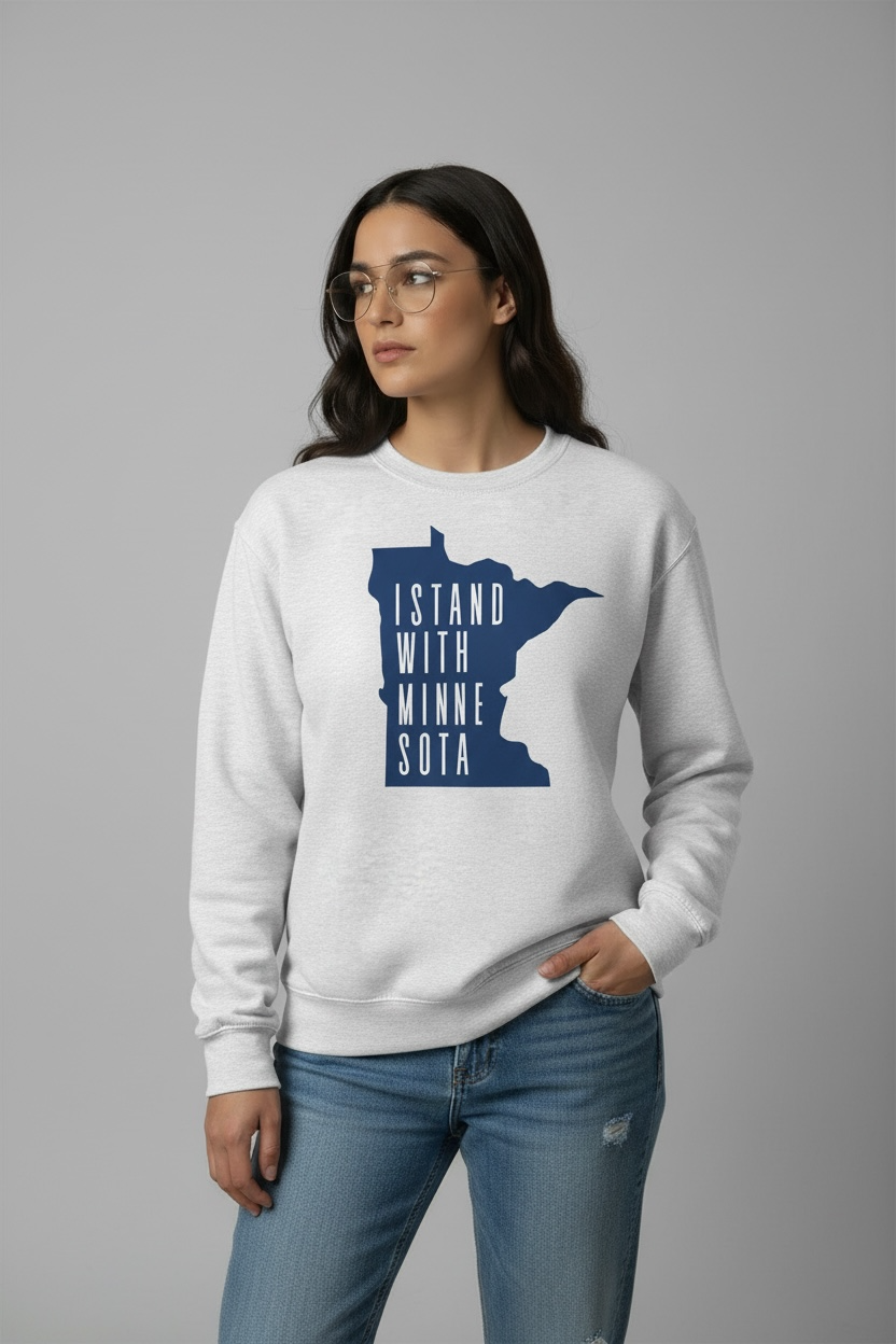 Stand With Minnesota Premium Crew Neck Sweatshirt