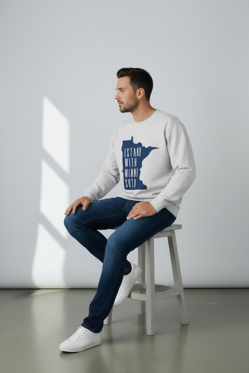 Stand With Minnesota Premium Crew Neck Sweatshirt
