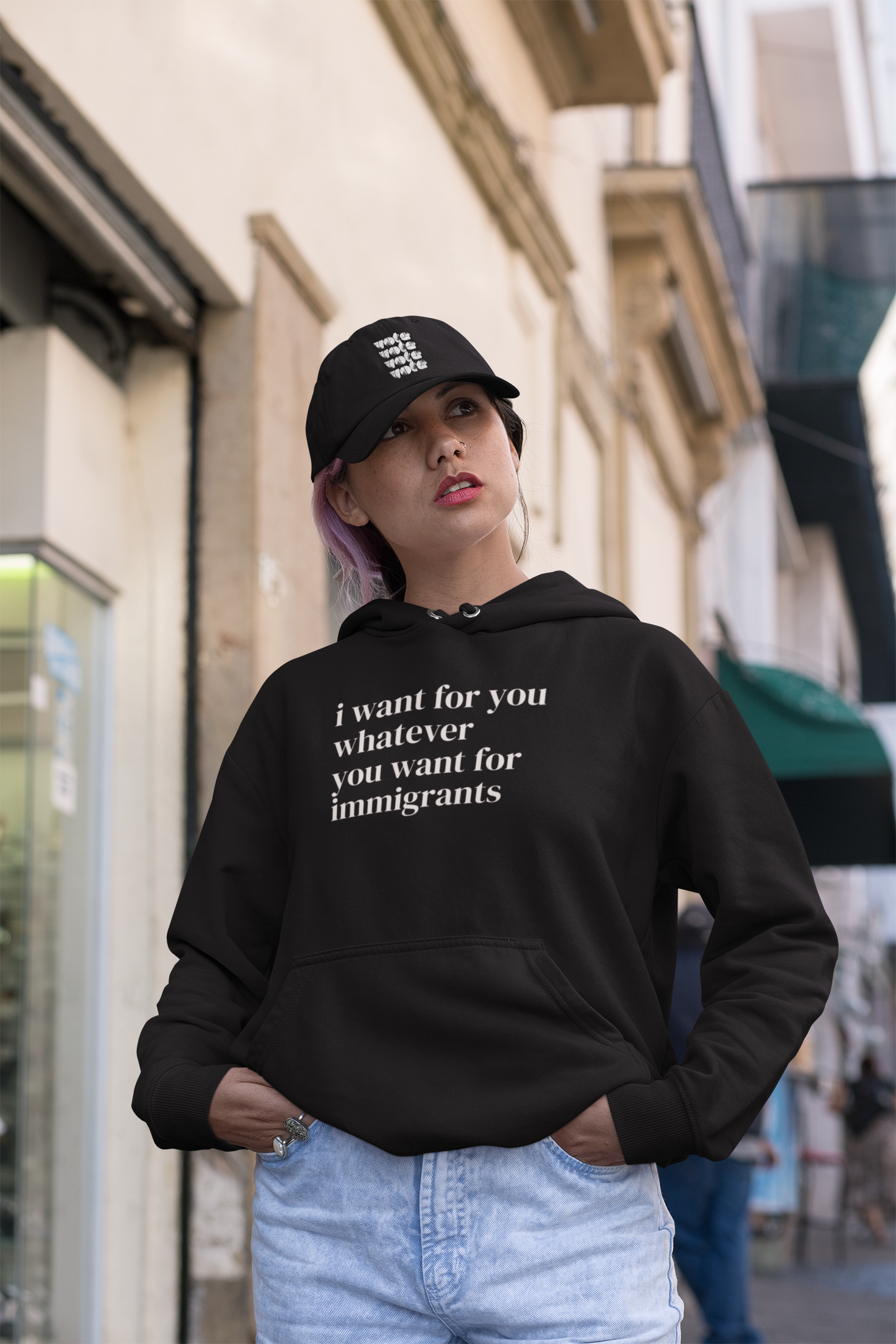 I Want For You Whatever You Want For Immigrants - Premium Mid-Weight Hoodie