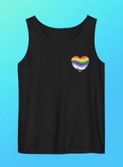 Inclusive Pride Heart Unisex Garment-Dyed Tank Top