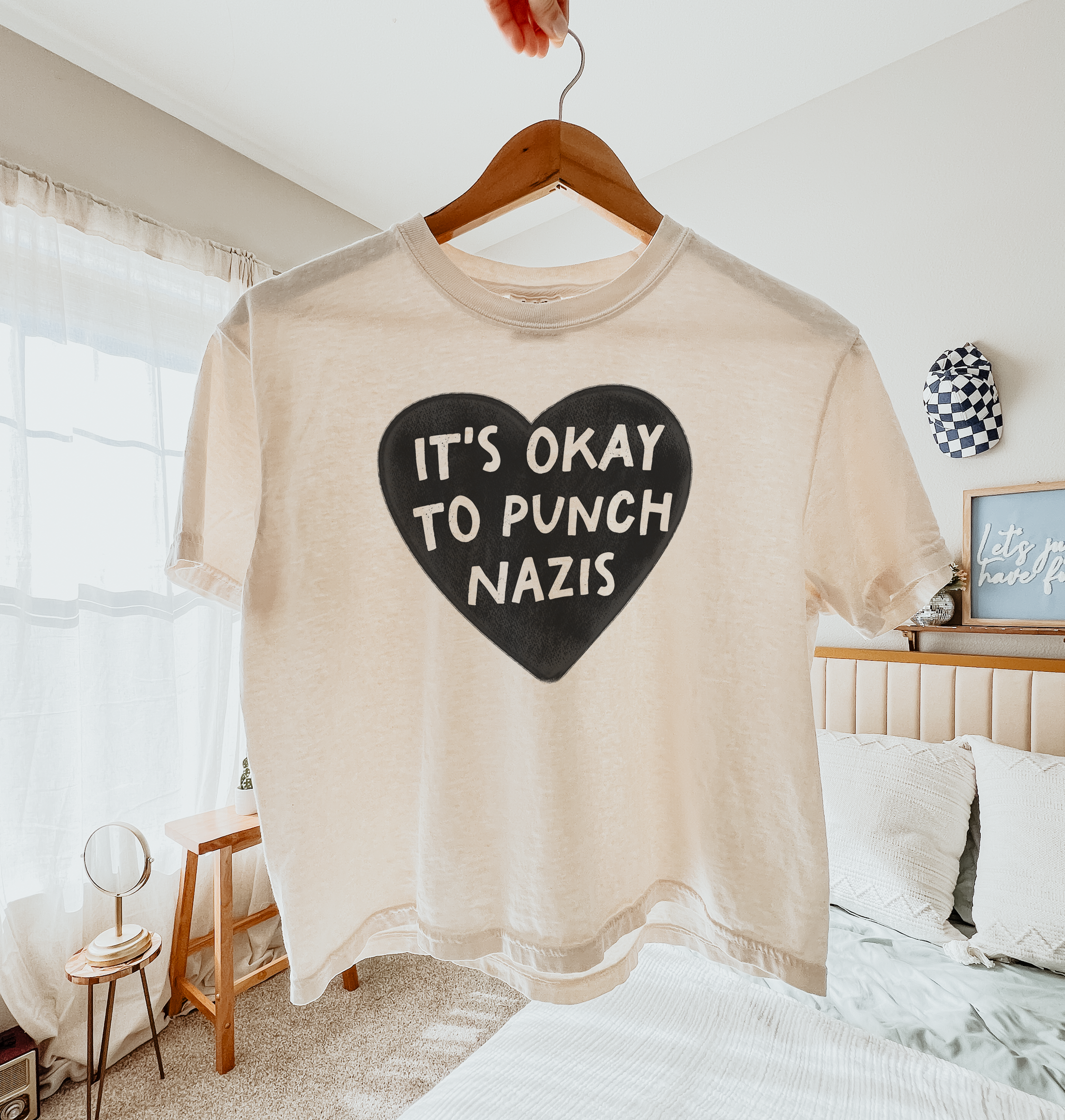 It’s Okay to Punch Nazis Women’s Heavyweight Boxy Crop Tee