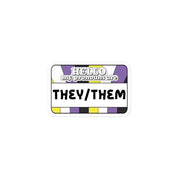 They/Them Pronouns Non Binary Pride Sticker