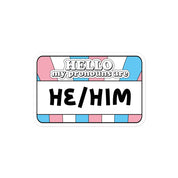 He/Him Pronouns Trans Pride Sticker