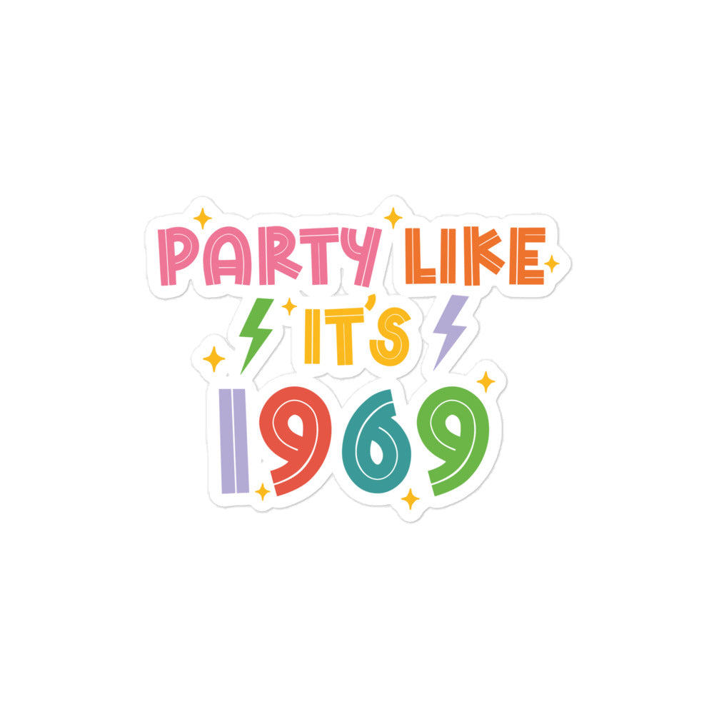 Party Like It's 1969 Pride Sticker