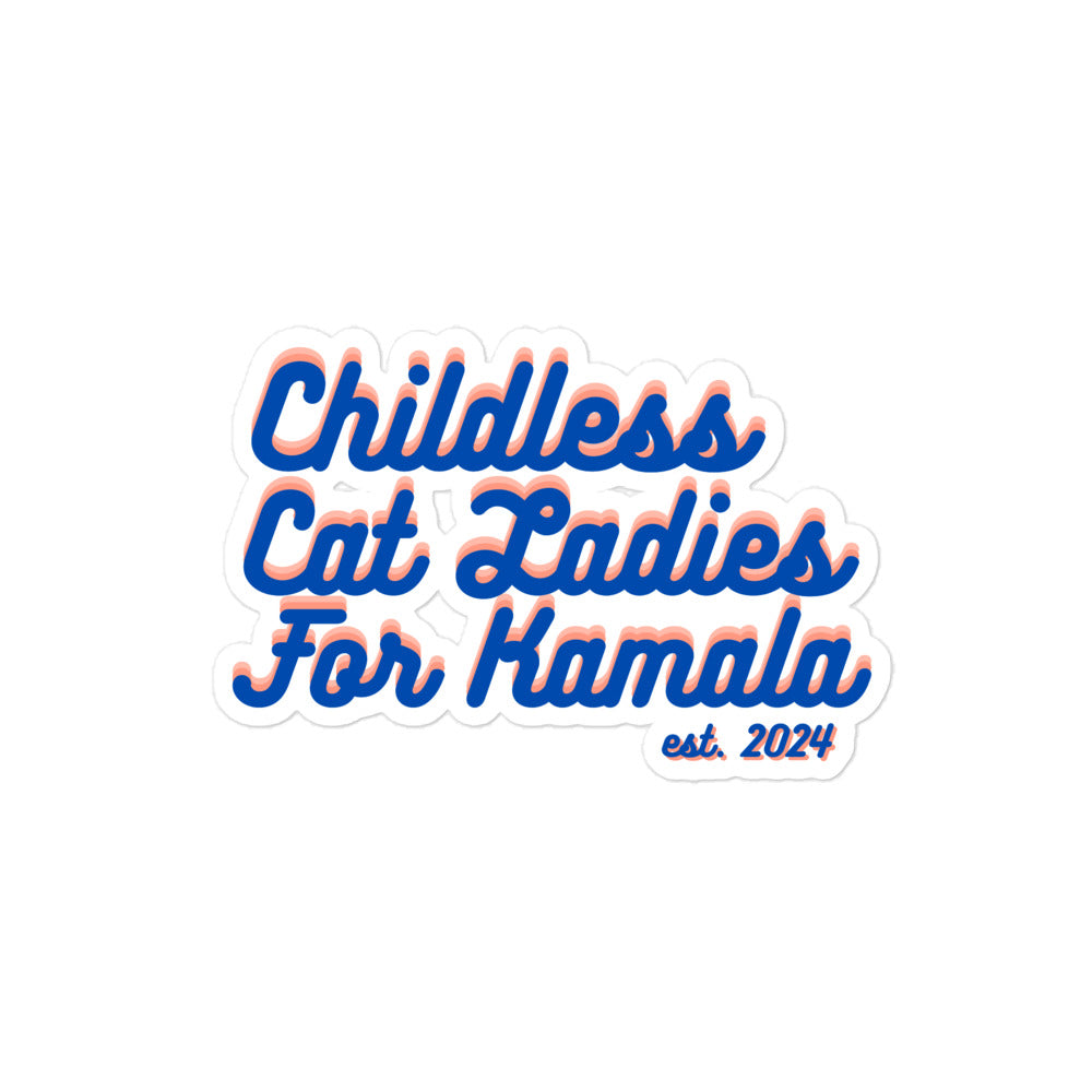 Childless Cat Lady Sticker | Childless Cat Ladies for Kamala