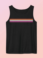 Lesbian Pride Stripes Unisex Garment-Dyed Tank Top