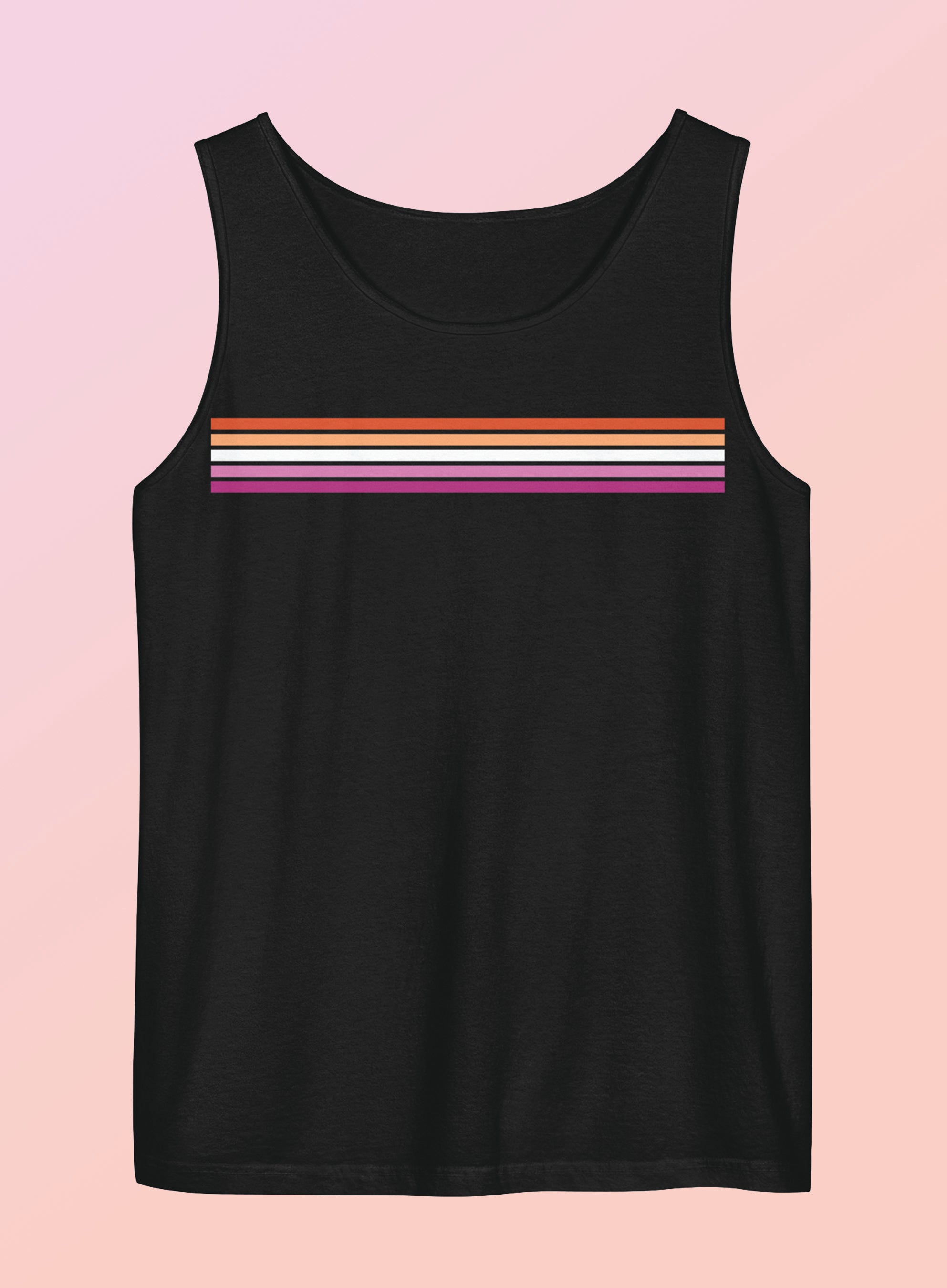 Lesbian Pride Stripes Unisex Garment-Dyed Tank Top