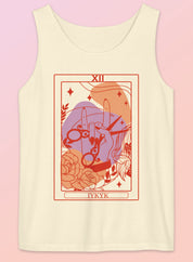 Sapphic Tarot Card Unisex Garment-Dyed Tank Top
